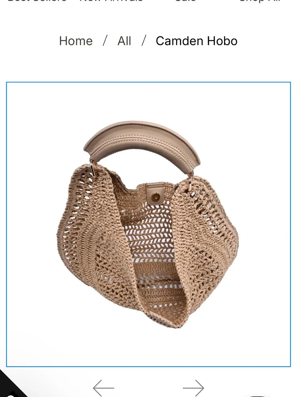 NWT ANTHROPOLOGIE URBAN EXPRESSIONS STRAW CAMDEN HOBO $98